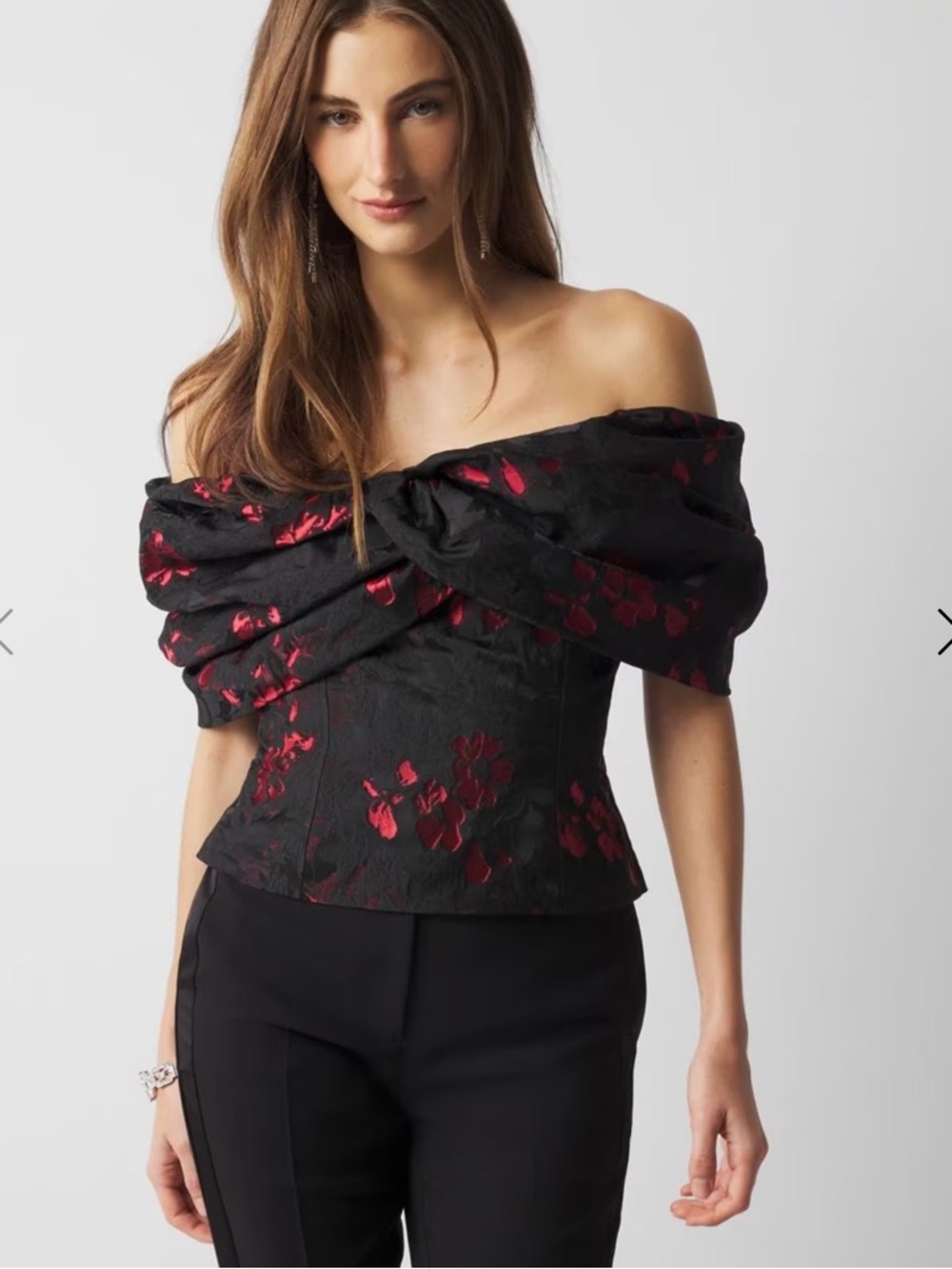 White House Black Market Floral Jacquard Bustier/ BNWT